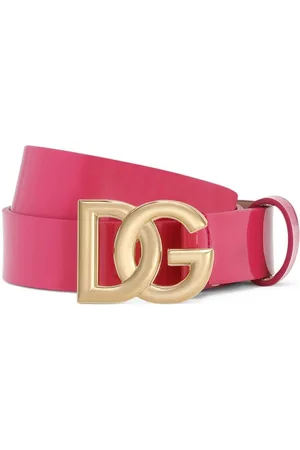 Dolce & Gabbana DG-logo patent leather belt