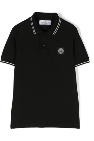 Stone Island Compass-patch tipped polo shirt