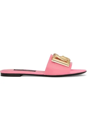 Dolce & Gabbana DG-logo patent leather sandals