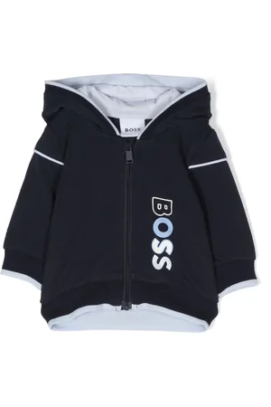 HUGO BOSS Logo-print zip-up hoodie