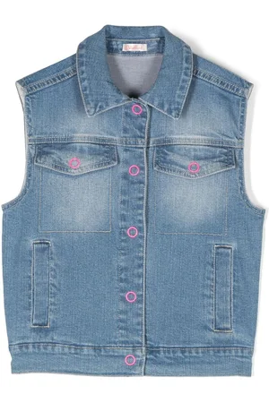 Billieblush Heart-motif denim vest