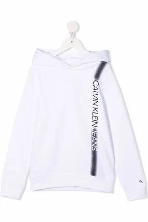 Calvin Klein Sprayed stripe logo-print hoodie