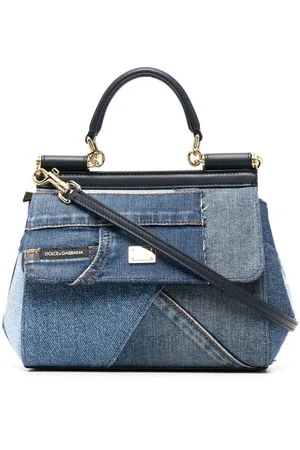 Dolce & Gabbana Small Sicily patchwork denim shoulder bag
