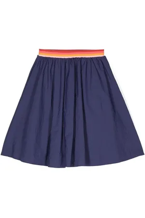 Kenzo Animal-print stripe-waist skirt