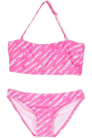 Karl Lagerfeld Logo-print halterneck bikini