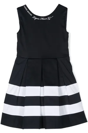 Lapin House Striped bow-detail dress