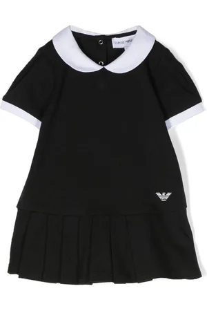 Emporio Armani Pleated-skirt stretch-cotton dress