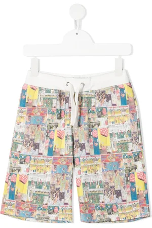 Lanvin Graphic print track shorts