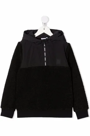 HUGO BOSS Shearling-effect hoodie