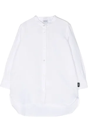 Aspesi Band-collar cotton shirt