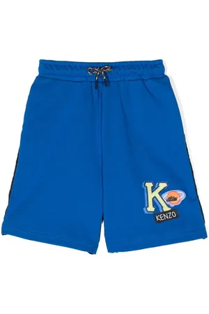 Kenzo Two-tone logo-print shorts