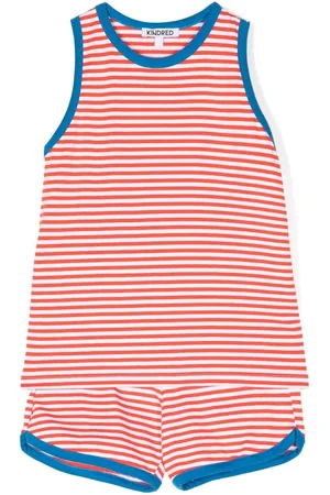 Kindred Striped sleeveless shorts set