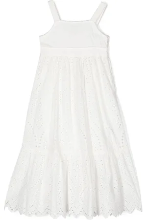 Twin-Set English embroidery-detail cotton dress