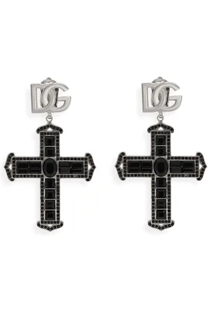 Dolce & Gabbana KIM DOLCE&GABBANA rhinestone-embellished cross earrings
