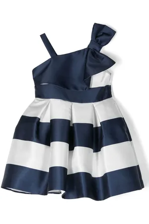 Abel & Lula One-shoulder striped dress