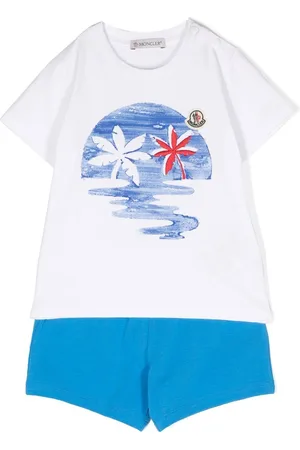 Moncler Palm-tree T-shirt shorts set