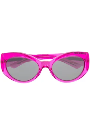 Balenciaga Debossed-logo cat-eye sunglasses