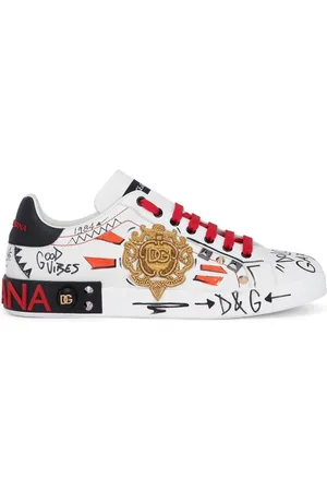 Dolce & Gabbana Portofino studded leather sneakers