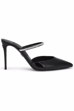 Dolce & Gabbana 90mm embellished patent leather mules