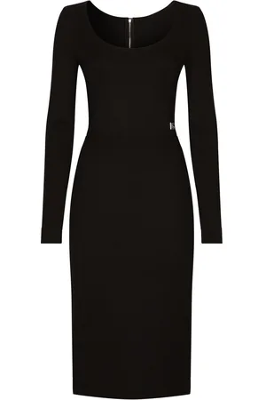 Dolce & Gabbana DG-logo Milano-rib midi dress