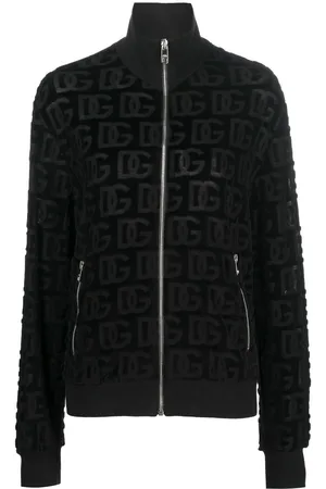 Dolce & Gabbana Jacquard-logo zip-up sweatshirt
