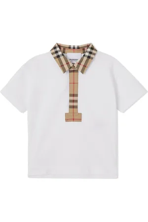Burberry Check-trim short-sleeved polo shirt
