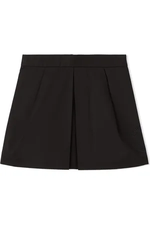 Burberry Logo-embroidered cotton twill skirt