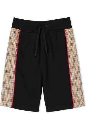 Burberry Check panel cotton shorts