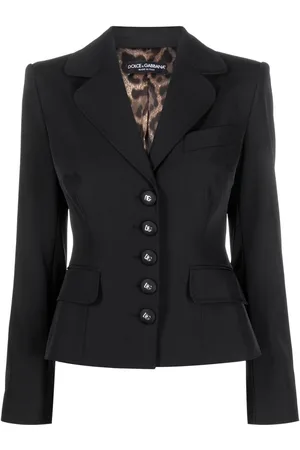 Dolce & Gabbana Logo-plaque button-fastening blazer