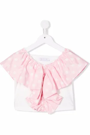 MONNALISA Ruffle-trim short-sleeve top