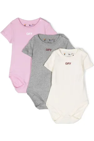 OFF-WHITE Three-pack babygrow set