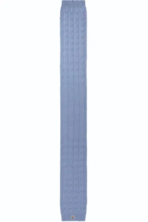 Moncler Logo-patch cable-knit scarf