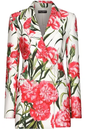 Dolce & Gabbana Floral-print double-breasted blazer