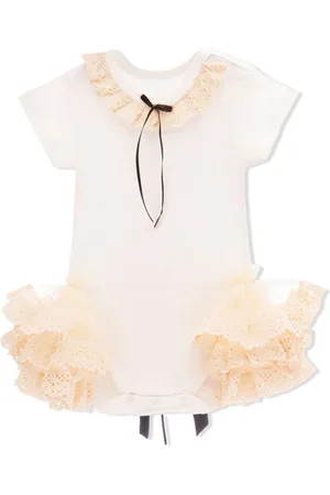 Tulleen Ruffle-detail short-sleeve bodysuit