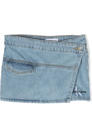 Calvin Klein Embroidered-logo denim shorts
