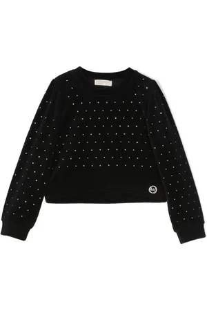 Michael Kors Crystal-embellished logo-plaque sweatshirt