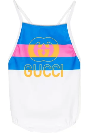 Gucci GG-print striped swimsuit