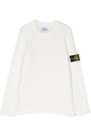Stone Island Logo-patch crew neck sweatshirt