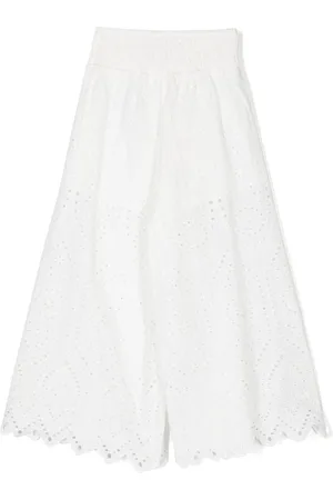 Twin-Set Cutwork detailing flared trousers