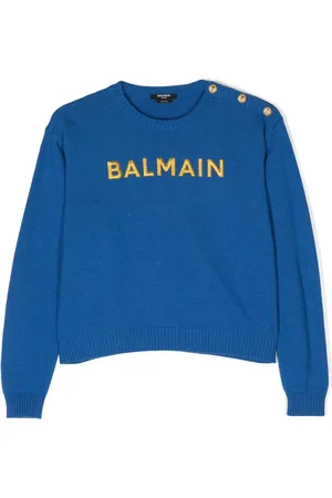 Balmain Embroidered-logo crew-neck jumper