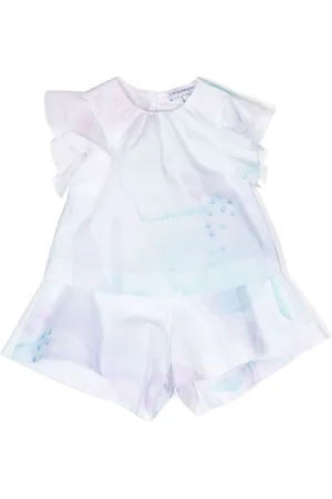 Emporio Armani Watercolour-effect cotton shorts