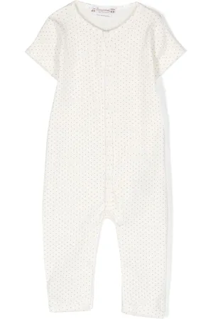 BONPOINT Polka-dot short-sleeve romper