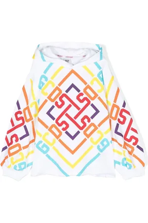 GCDS Geometric logo print hoodie
