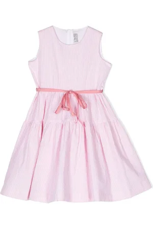 Il gufo Striped sleeveless dress
