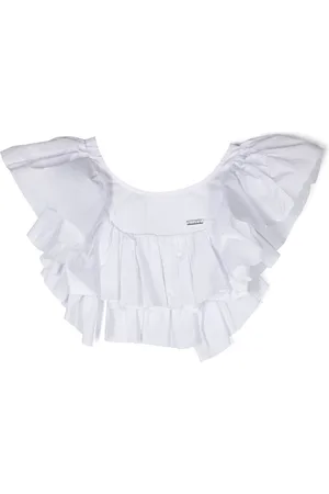 MONNALISA Ruffle-trim cropped blouse