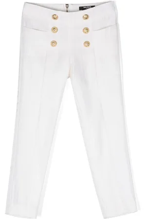 Balmain Embossed-buttons trousers