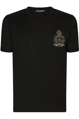 Dolce & Gabbana Heraldic-patch cotton T-shirt
