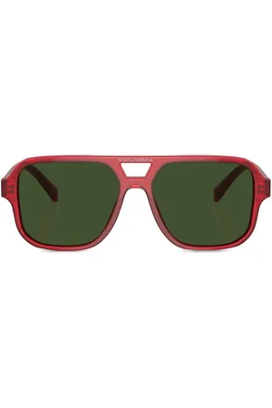 Dolce & Gabbana Logo-print square-frame sunglasses