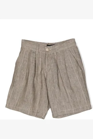 Emporio Armani Striped linen shorts