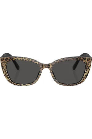 Dolce & Gabbana Cheetah-print cat-eye frame sunglasses
